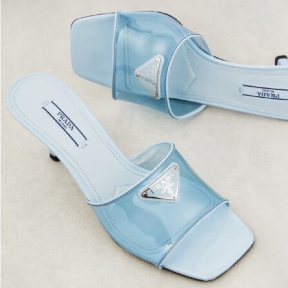 Prada ciabatte clear slide in Celeste - Picture 2 of 7